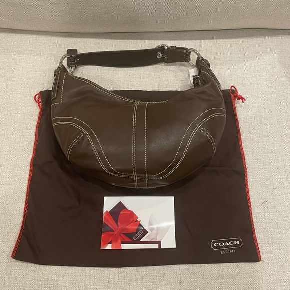 COACH brown leather hobo bag - Picture 2 of 7